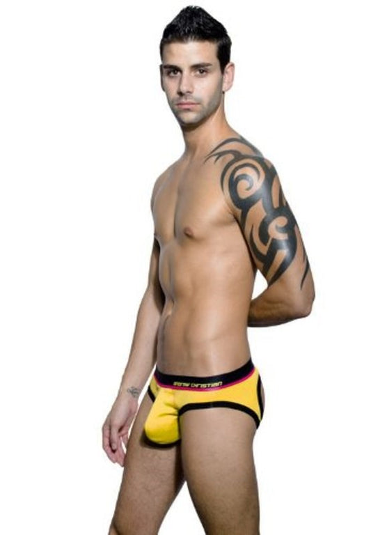 Andrew Christian Coolflex Air Jock With ShowIt Yellow Penis Enhancement - - Jocks and G-Strings