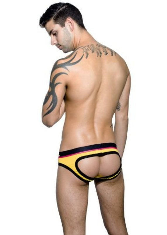Andrew Christian Coolflex Air Jock With ShowIt Yellow Penis Enhancement - - Jocks and G-Strings