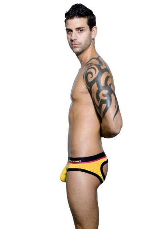 Andrew Christian Coolflex Air Jock With ShowIt Yellow Penis Enhancement - - Jocks and G-Strings