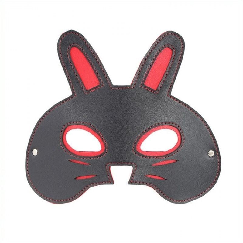 BDStyle Cos play Rabbit Mask Premium Faux Leather Roleplay Accessory - Fancy Dress Ups