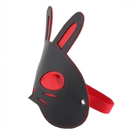 BDStyle Cos play Rabbit Mask Premium Faux Leather Roleplay Accessory - Fancy Dress Ups