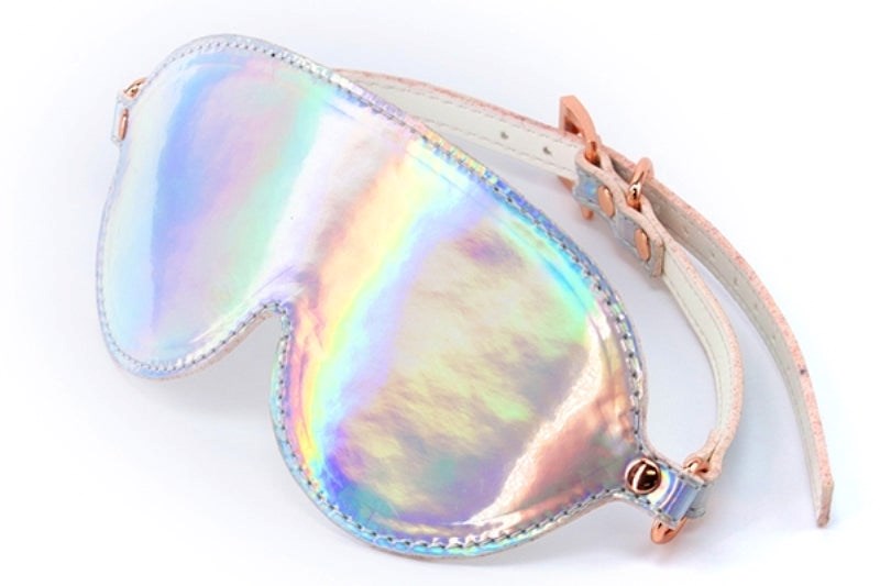 NS Novelties Cosmo Bondage Blindfold Rainbow Holographic Sensory Play - - Masks And Blindfolds
