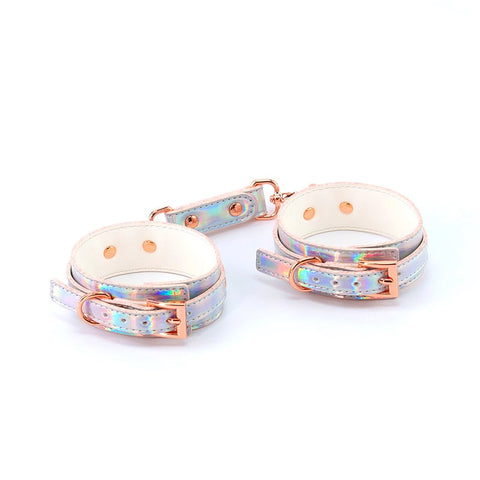NS Novelties Cosmo Rainbow Bondage Cuffs with Adjustable Straps and D Rings - Cuffs and Restraints