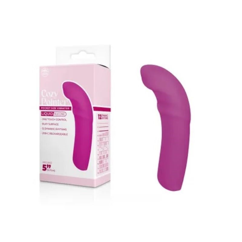 NANMA Corporation Cozy Pointer With Ridge 12 cm Rechargeable Mini Vibe Pink - - G-Spot Vibrators