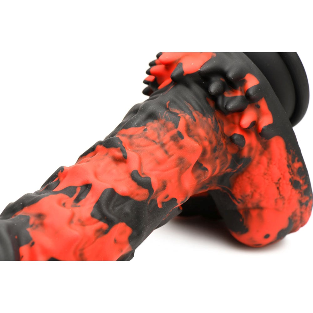 XR Brands Creature Cocks Fire Demon Dildo 8 Inch Textured Silicone - - Non-Realistic Dildos