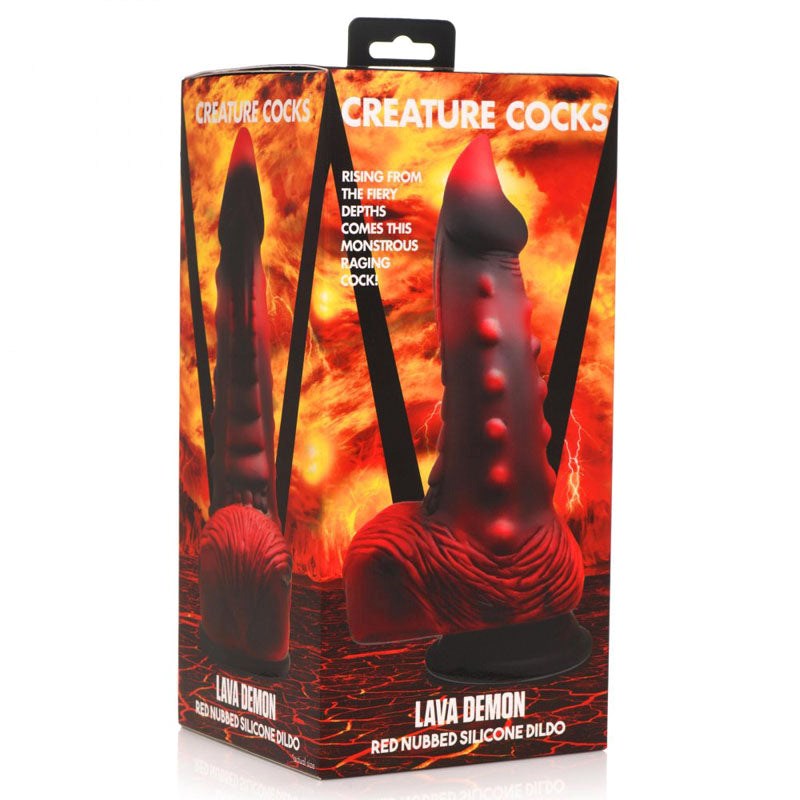 XR Brands Creature Cocks Scorching Lava Demon Dildo Fantasy Textured Design - - Non-Realistic Dildos