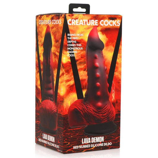 XR Brands Creature Cocks Scorching Lava Demon Dildo Fantasy Textured Design - - Non-Realistic Dildos