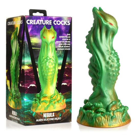 XR Brands Creature Cocks Nebula Alien Dildo Fantasy Design with Ridged Texture - - Non-Realistic Dildos