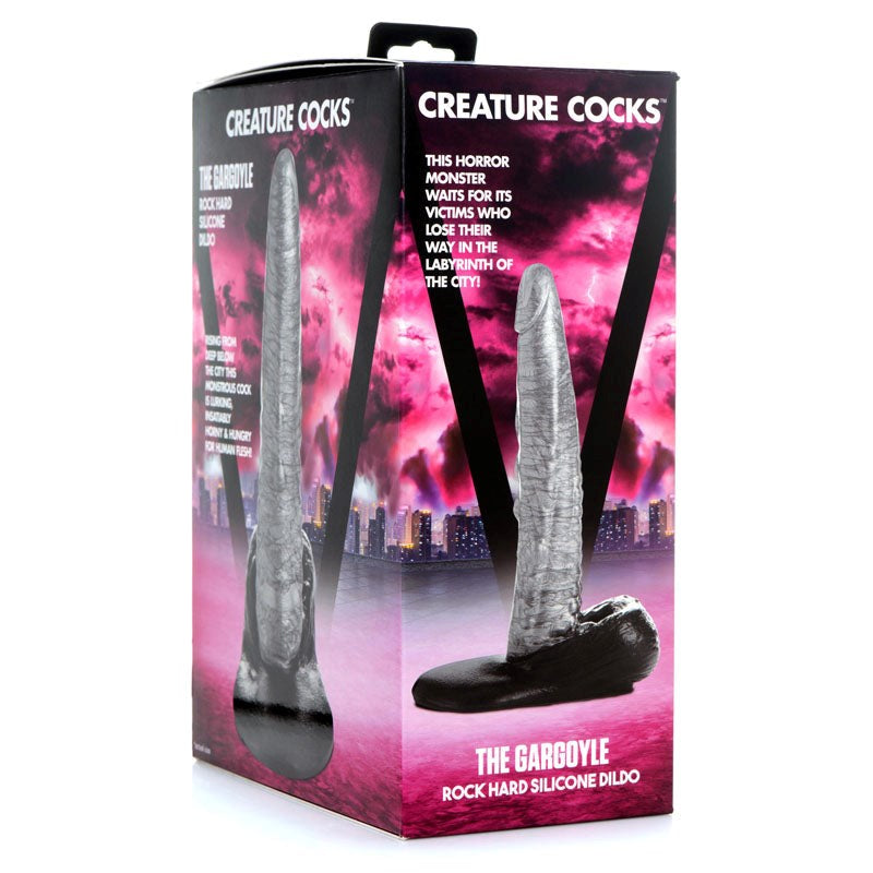 XR Brands Creature Cocks Gargoyle Dildo Ridges Bumps and Suction - - Realistic Dildos