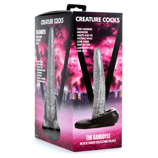 XR Brands Creature Cocks Gargoyle Dildo Ridges Bumps and Suction - - Realistic Dildos