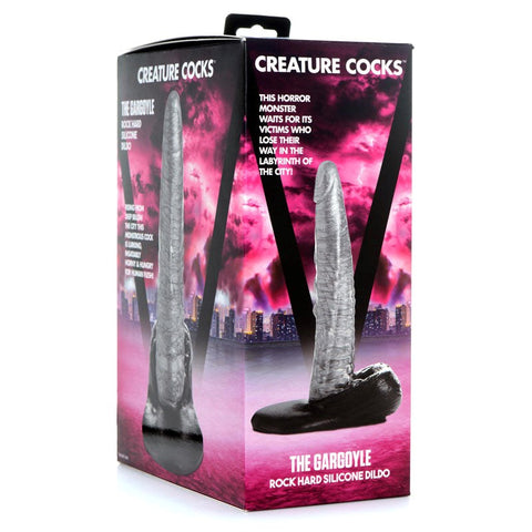 XR Brands Creature Cocks Gargoyle Dildo Ridges Bumps and Suction - Realistic Dildos