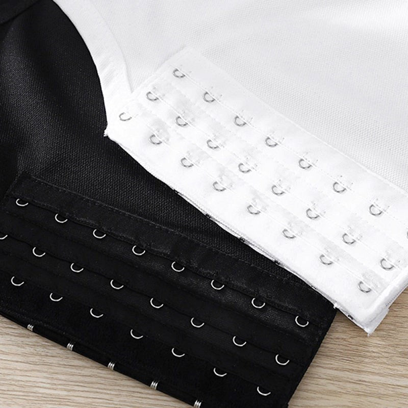 BDStyle Crop Top Chest Binder Black Cotton Spandex Compression Garment - - Bras and Bra Sets