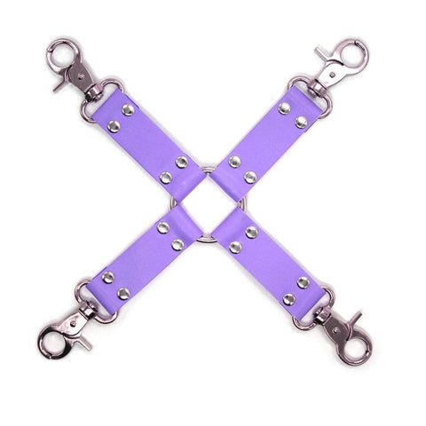 BDStyle Cross Hog Tie Clip BDSM Bondage Restraint with Rotating Hooks - Cuffs and Restraints
