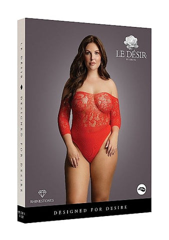 Shots Toys Crotchless Rhinestone Teddy with Sparkling Rhinestone Details - Babydolls and Chemises