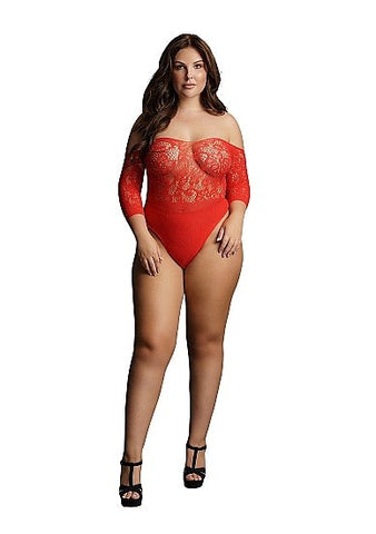 Shots Toys Crotchless Rhinestone Teddy with Sparkling Rhinestone Details - Babydolls and Chemises