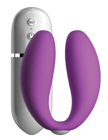 Pipedream Crush Snuggles Remote Control Couples Vibrator with Dual Bullets - Clit Ticklers and Pulsators