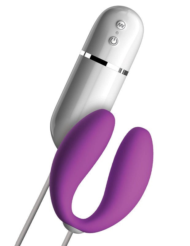 Pipedream Crush Snuggles Remote Control Couples Vibrator with Dual Bullets - - Clit Ticklers and Pulsators