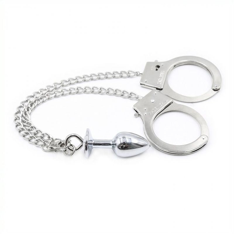 Cuffs With Butt Plug The Cock Kit Shop - - Cuffs And Restraints