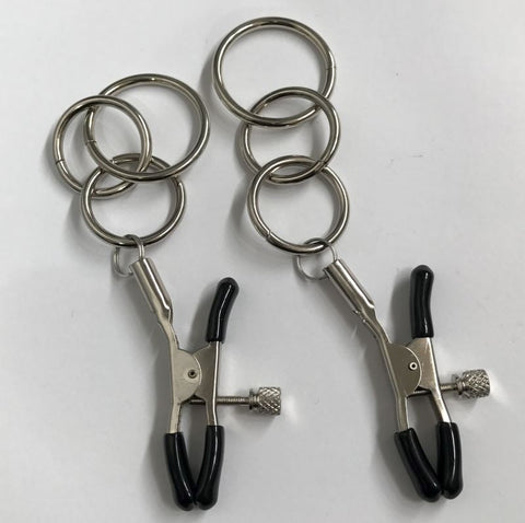 BDStyle Custom Creations Nipple Clamps with Customizable Ring Design - Nipple and Clit Clamps