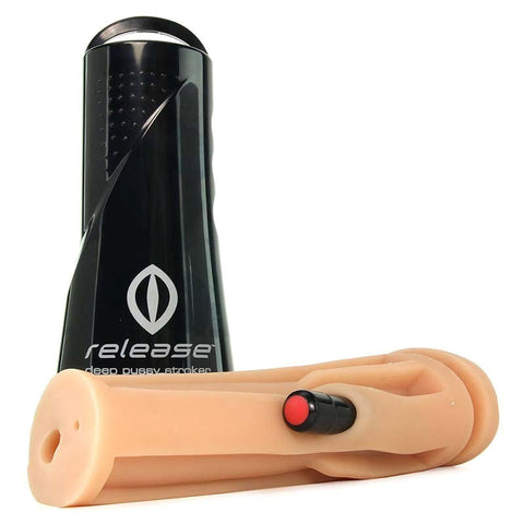 Topco Cyberskin Release Deep Pussy Stroker CRing Realistic Vibrating - Masturbators and Strokers