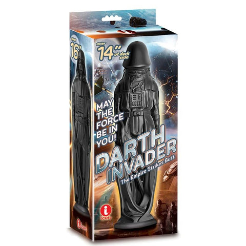 Icon Brands Darth Invaders Cosmic Delight 14 Inch Black Dildo - Non-Realistic Dildos