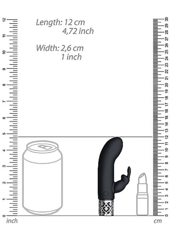Shots Toys Dazzling Rechargeable Silicone Bullet Black Clitoral Vibrator - Rabbit Vibrators