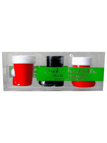 Kheper Games Deck The Halls Shot Glass Holiday Barware - Sex Games, Coupons and Tricks