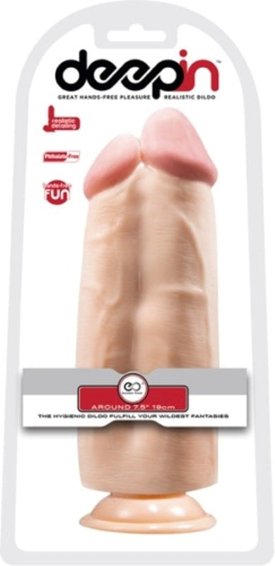 NANMA Corporation DeepIn 7.5 inch Double Realistic Dong with Suction Cup - - Realistic Dildos