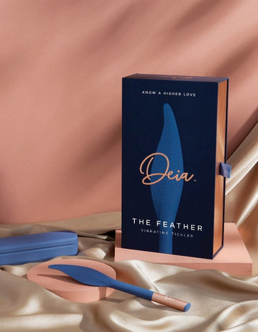 Deia The Feather Clitoral Vibrator with Charging Case - Clit Ticklers and Pulsators