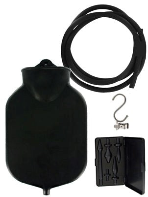 XR Brands Deluge Deluxe Black Enema Set with Four Interchangeable Tips - Enemas and Douches