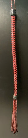 Hells Couture Devious Cat o 9 Tails Braided Flogger 118cm Premium Leather - Whips And Crops