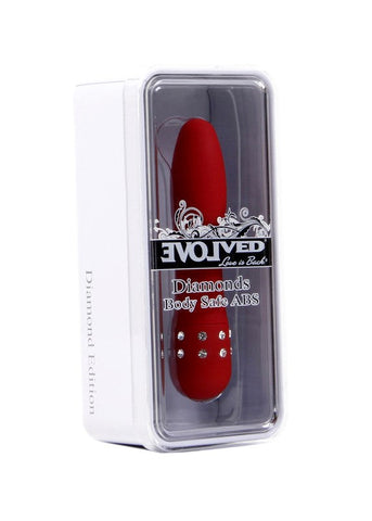 Evolved Diamond Princess Massager Red Multi Speed Clitoral Vibrator - Clit Ticklers and Pulsators
