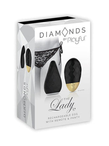 Evolved Diamonds by Playful The Lady Rechargeable Panty Vibrator Remote Control - Remote Control Vibrators