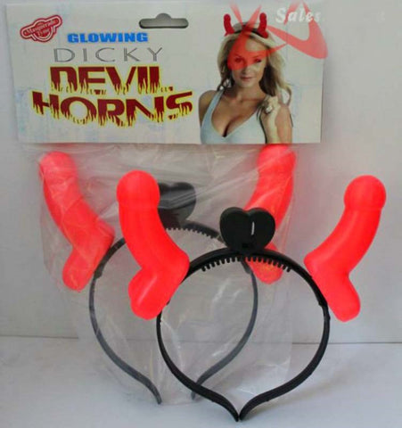 Hua Novelties Dicky Devils Horns Flashing LED Party Headband - Fancy Dress Ups