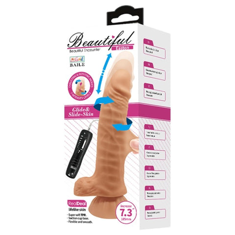 Baile Dildo Easton Light Brown Seven Thrusting Patterns for Realistic Sex - Realistic Dildos