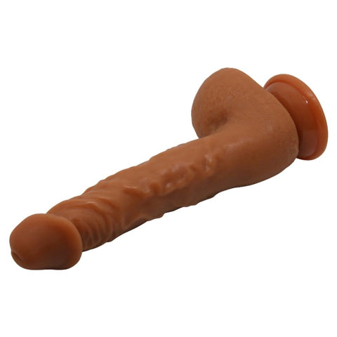 Baile Dildo Jason Light Brown Realistic Design with Suction Cup Base - Realistic Dildos