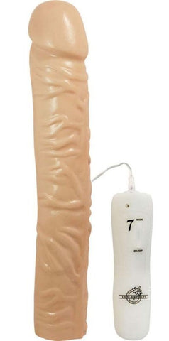 Doc Johnson 10 Inch Classic 7 Function Vibrating Dong RF Controller USA Made - Realistic Dildos
