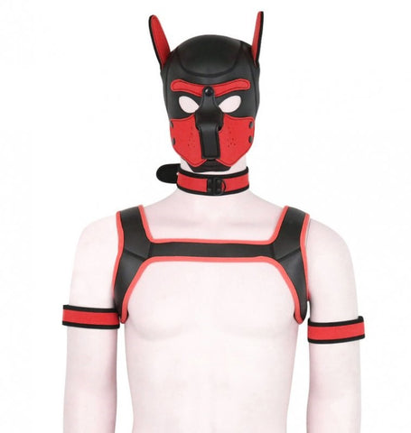 BDStyle Dog Hood Bondage Kit Experience Cock Control Pup Play Set - Bondage Hoods