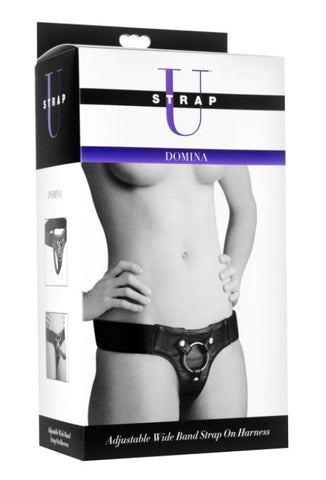 XR Brands Domina Wide Band Strap On Harness Professional Support System - Strap On Sextoys