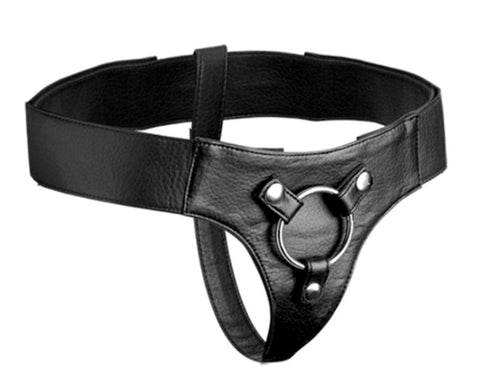 XR Brands Domina Wide Band Strap On Harness Professional Support System - Strap On Sextoys