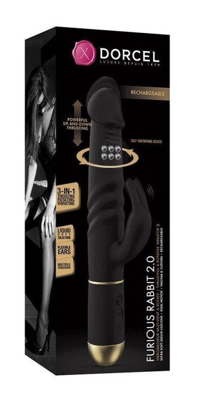 Marc Dorcel Toys Furious Rabbit 2.0 Triple Action Rabbit Vibrator - - Rabbit Vibrators