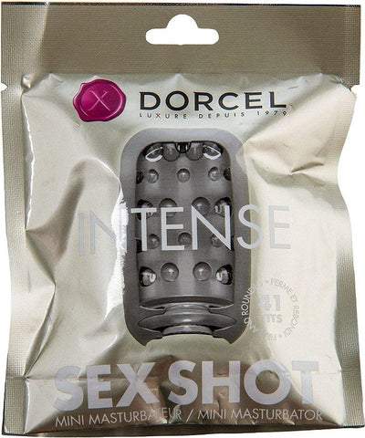 Marc Dorcel Toys Sex Shot Transparent Masturbator with Ribbed Ring - Masturbators and Strokers
