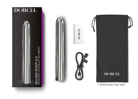 Marc Dorcel Toys Silver Star 2.0 Rechargeable Bullet Vibrator - Bullet Vibrators