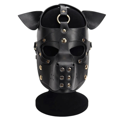 BDStyle Double Color Dog Bondage Hood Essential Cock Gear Sensory Deprivation - Bondage Hoods