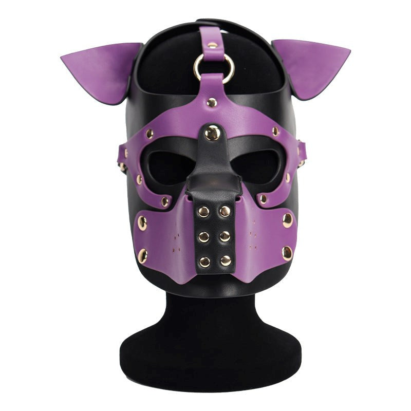 Double Color Dog Bondage Hood Essential Cock Gear - - Bondage Hoods