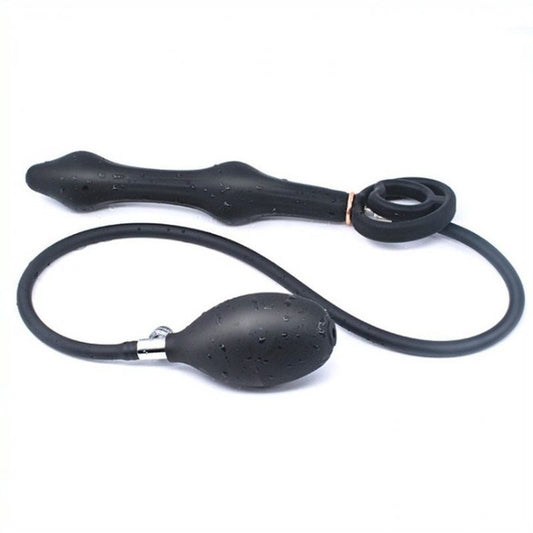 BDStyle Double Rolling Ball Inflatable Anal Plug with Pressure Control - - Inflatable Dildos and Vibrators