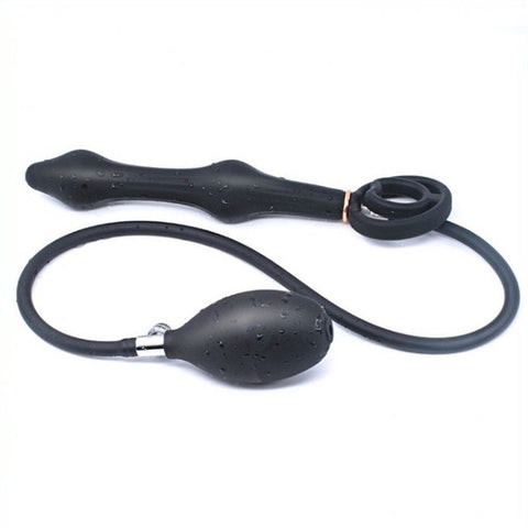 BDStyle Double Rolling Ball Inflatable Anal Plug with Pressure Control - Inflatable Dildos and Vibrators