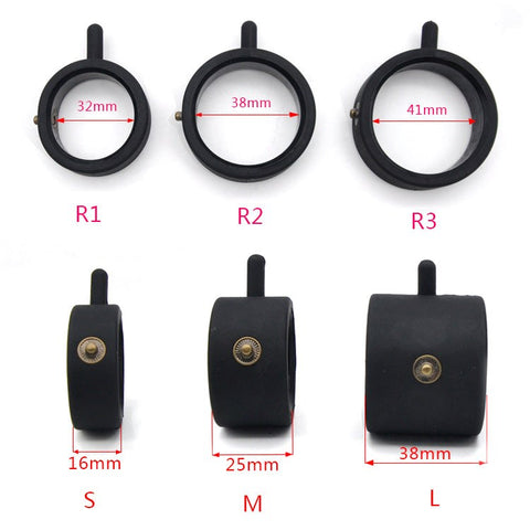 BDStyle Double Silicone Electric Shock Cock & Ball Ring Medium Dual Ring Design - Electro Sex