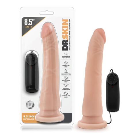 Blush Novelties Dr. Skins Vibrating Realistic Pleasure Enhancer 8.5 Inches - Realistic Dildos