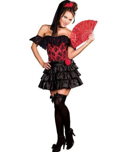 Dream Girl Lingerie Senorita Faulosa Costume Sultry Elegance - - Fancy Dress Ups